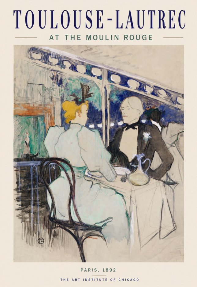 Toulouse-Lautrec At the Moulin Rouge XI No1 - Póster