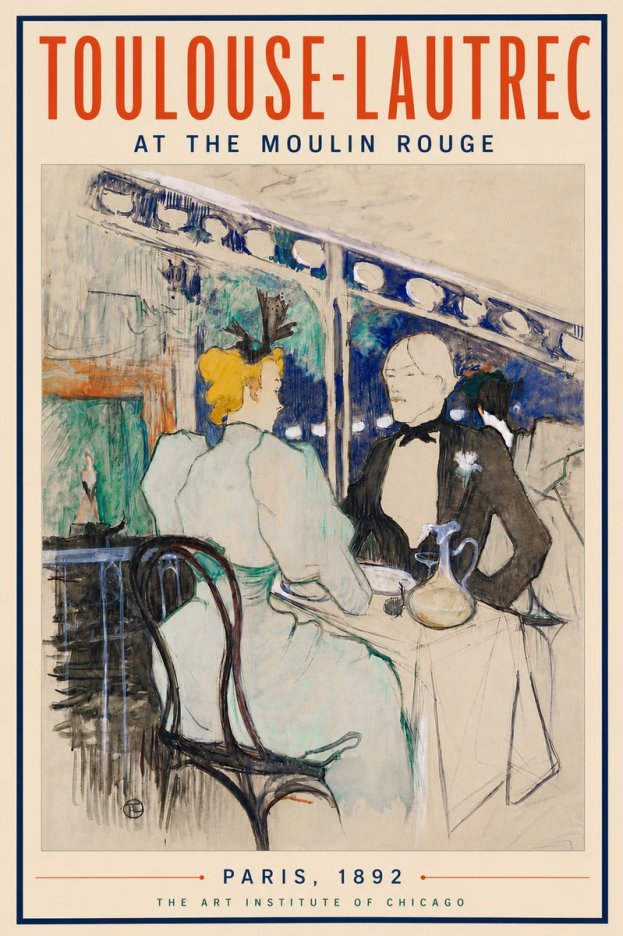 Toulouse-Lautrec At the Moulin Rouge XI No6 - Póster