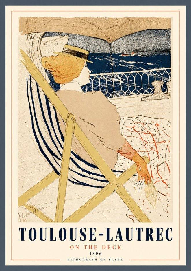 Toulouse-Lautrec On the Deck No2 - Póster