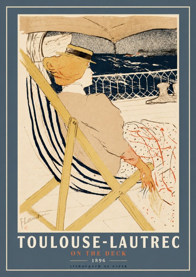 Toulouse-Lautrec On the Deck No6 - Póster