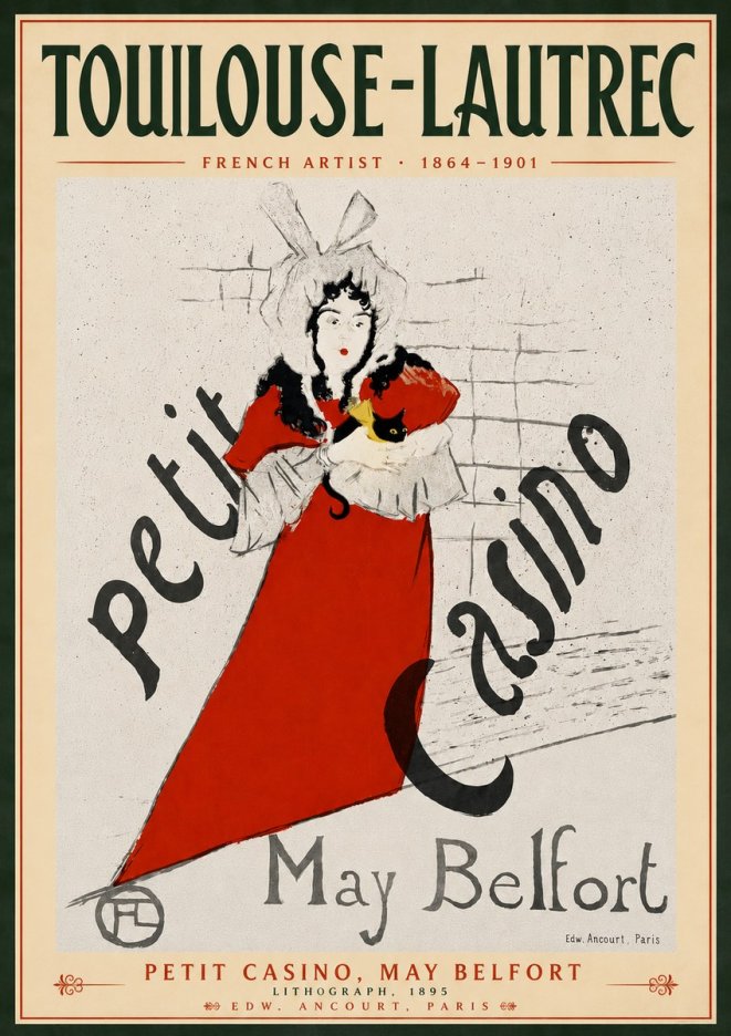 Toulouse-Lautrec Petit Casino, May Belfort No4 - Póster