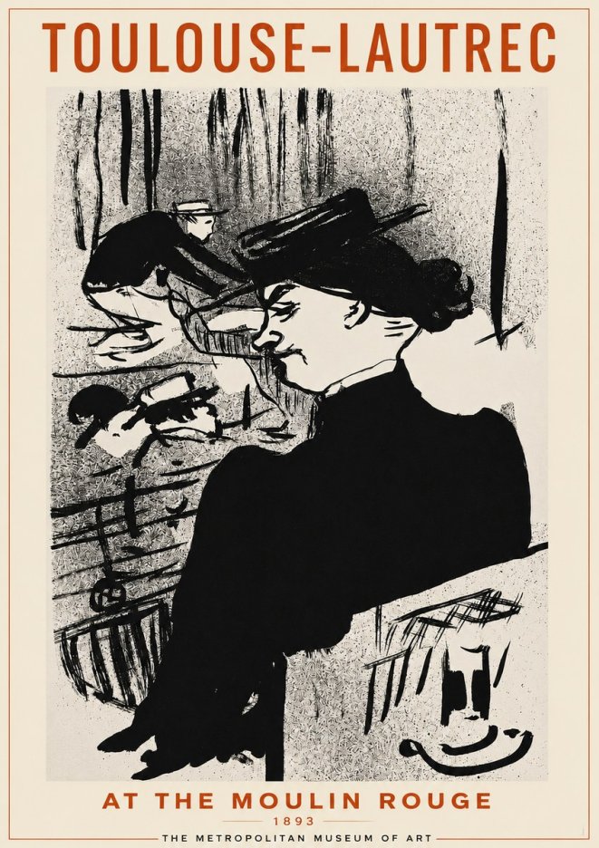 Toulouse-Lautrec At the Moulin Rouge XII No2 - Póster