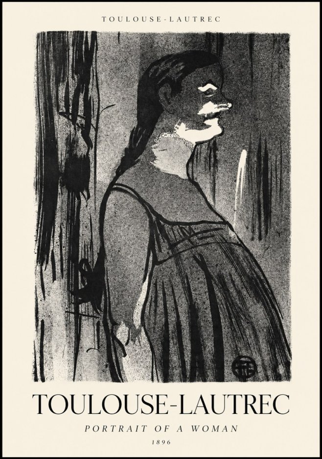 Toulouse-Lautrec Portrait of a Woman III No1 - Póster