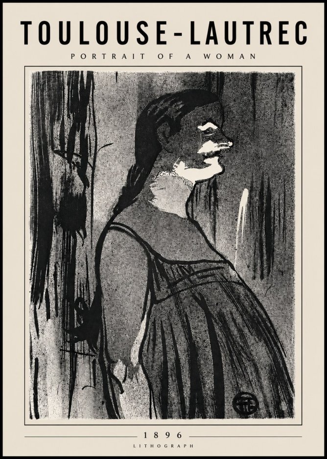 Toulouse-Lautrec Portrait of a Woman III No6 - Póster