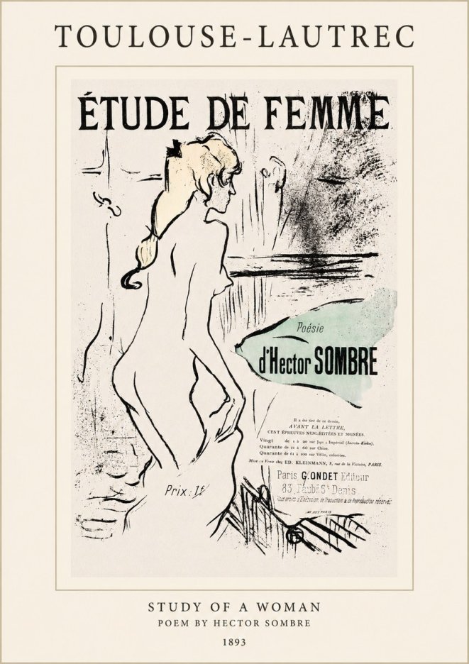 Toulouse-Lautrec Étude De Femme No1 - Póster