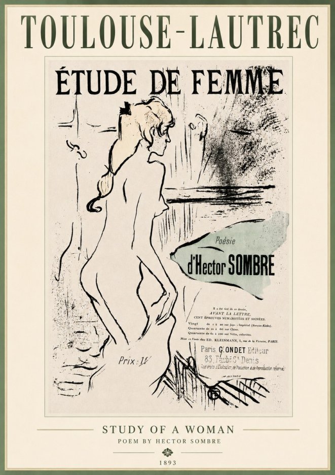 Toulouse-Lautrec Étude De Femme No3 - Póster