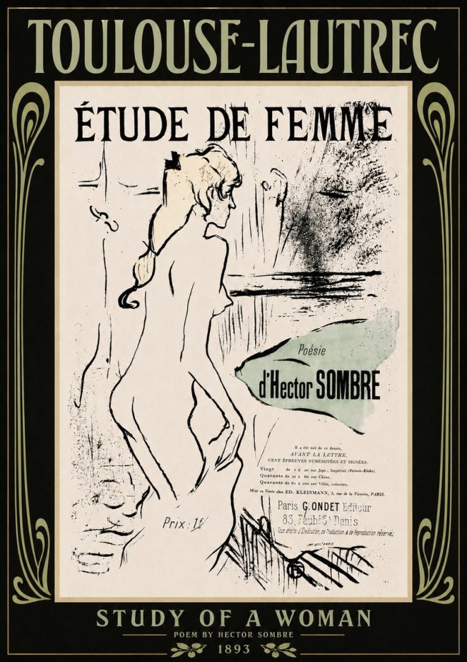 Toulouse-Lautrec Étude De Femme No6 - Póster