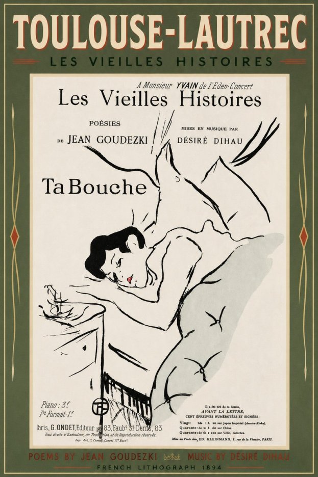 Toulouse-Lautrec Les Vieilles Histoires - Ta Bouche No2 - Póster