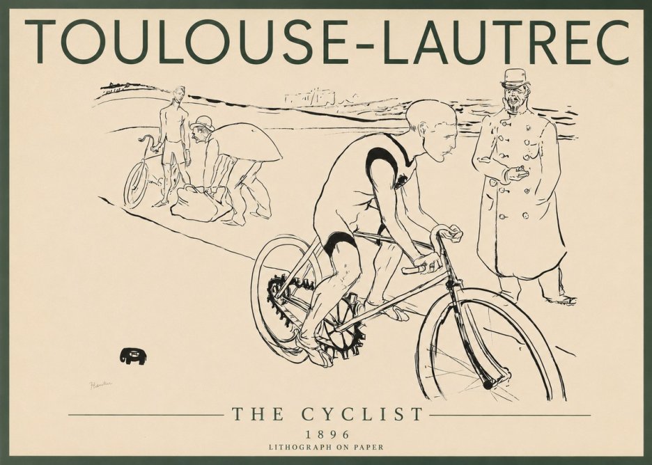 Toulouse-Lautrec The Cyclist No3 - Póster