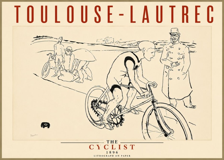 Toulouse-Lautrec The Cyclist No5 - Póster