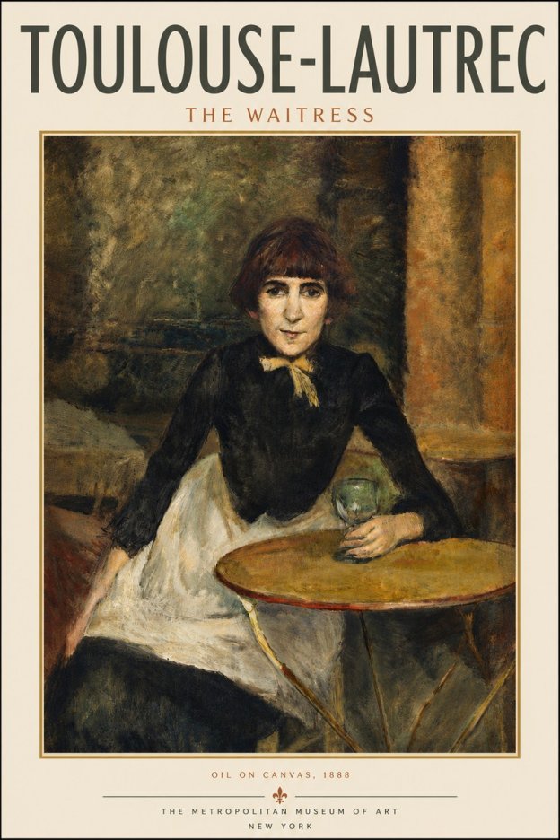 Toulouse-Lautrec The Waitress No5 - Póster