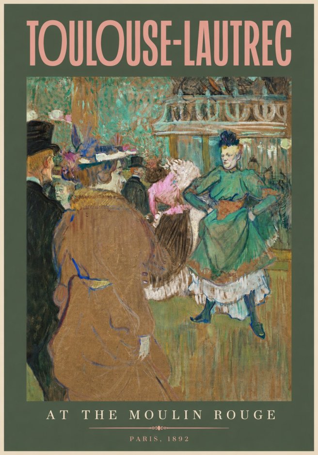 Toulouse-Lautrec At the Moulin Rouge XIII No2 - Póster