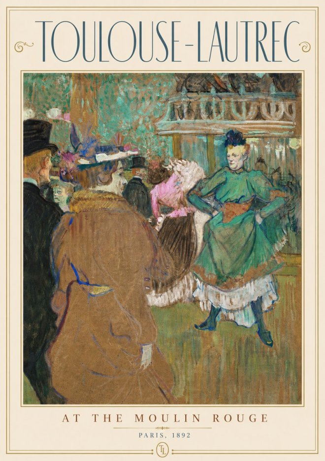 Toulouse-Lautrec At the Moulin Rouge XIII No3 - Póster