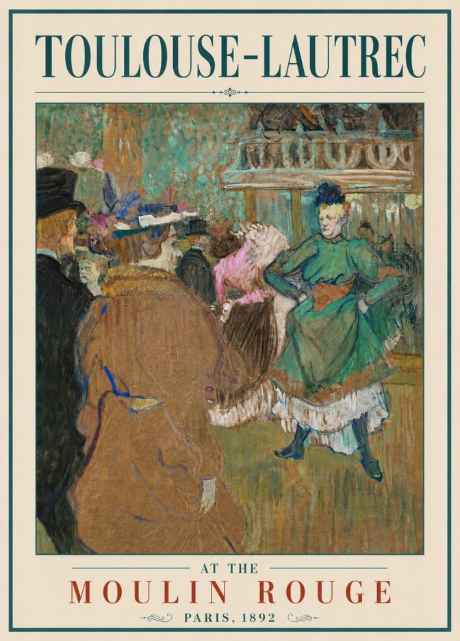 Toulouse-Lautrec At the Moulin Rouge XIII No6 - Póster