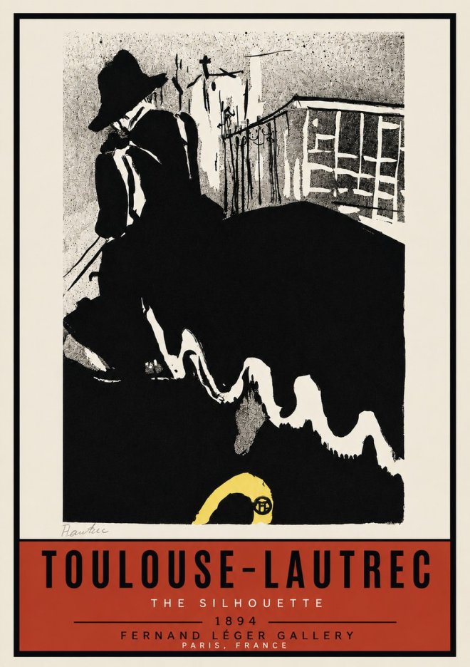 Toulouse-Lautrec The Silhouette No3 - Póster
