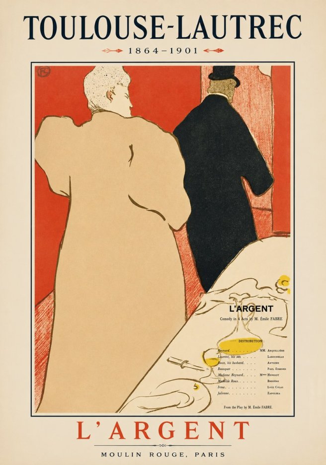 Toulouse-Lautrec L'argent No1 - Póster
