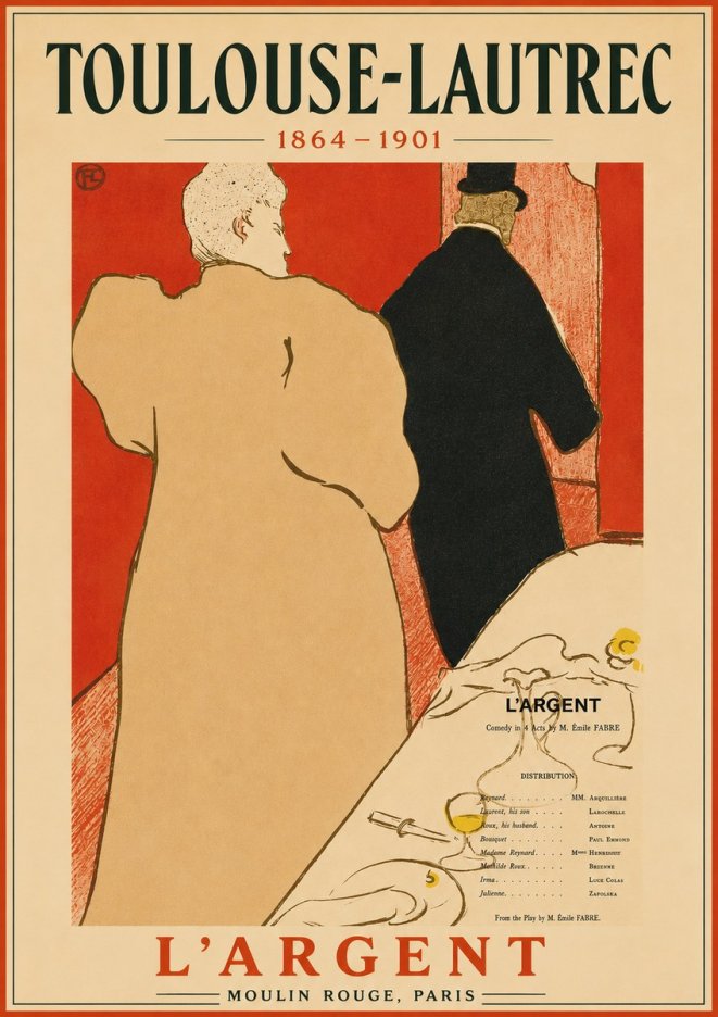 Toulouse-Lautrec L'argent No4 - Póster
