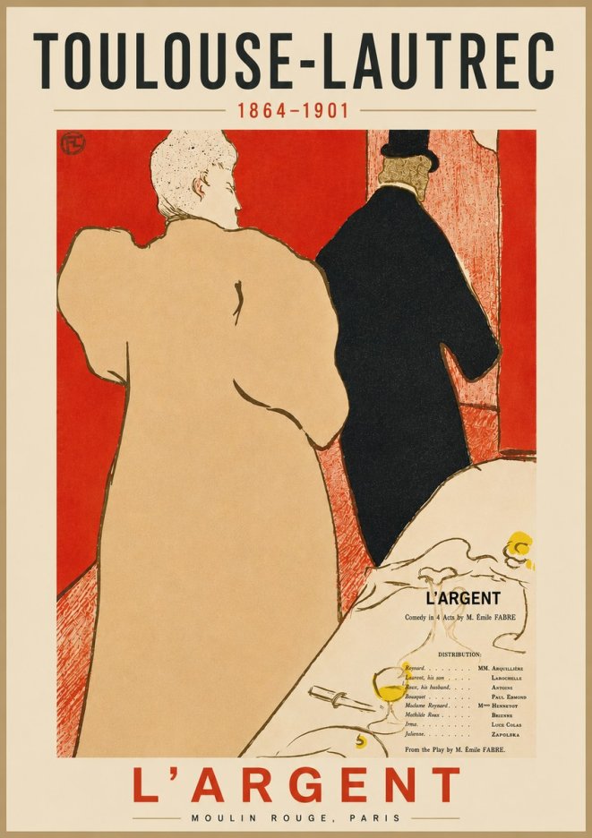 Toulouse-Lautrec L'argent No5 - Póster