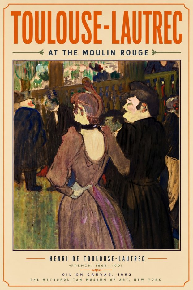 Toulouse-Lautrec At the Moulin Rouge XIV No5 - Póster