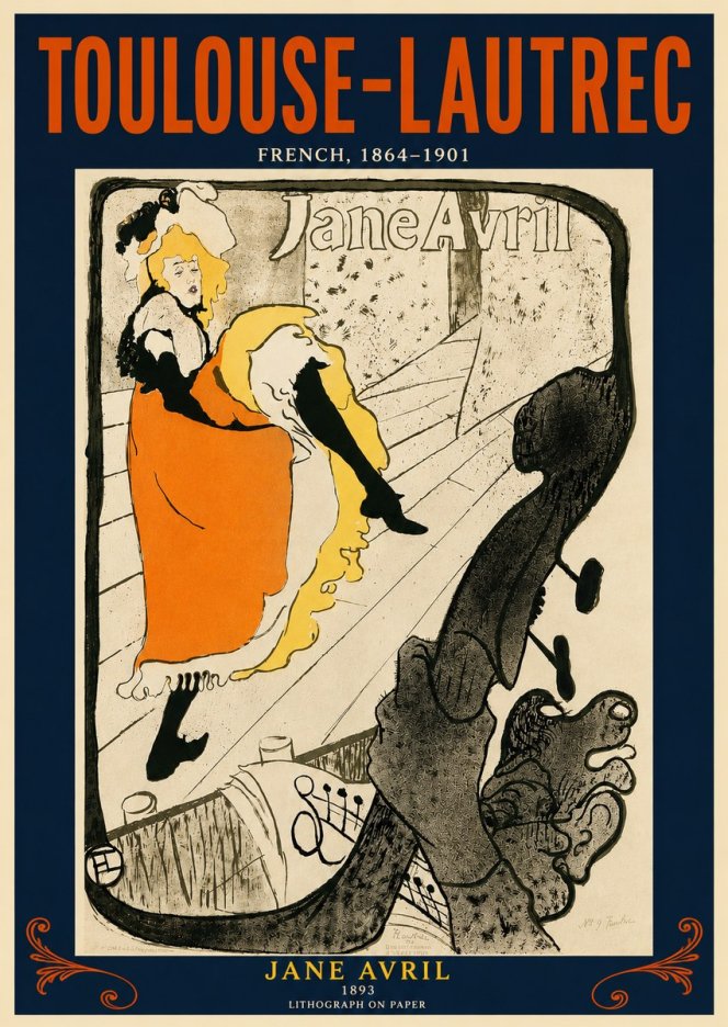 Toulouse-Lautrec Jane Avril II No4 - Póster