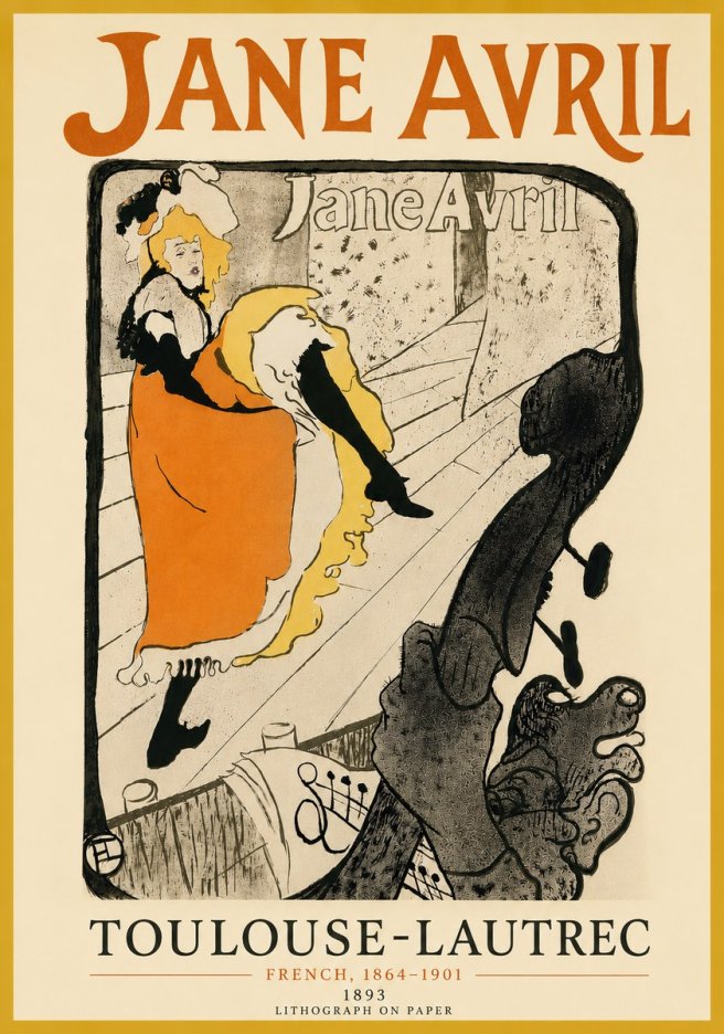 Toulouse-Lautrec Jane Avril II No5 - Póster