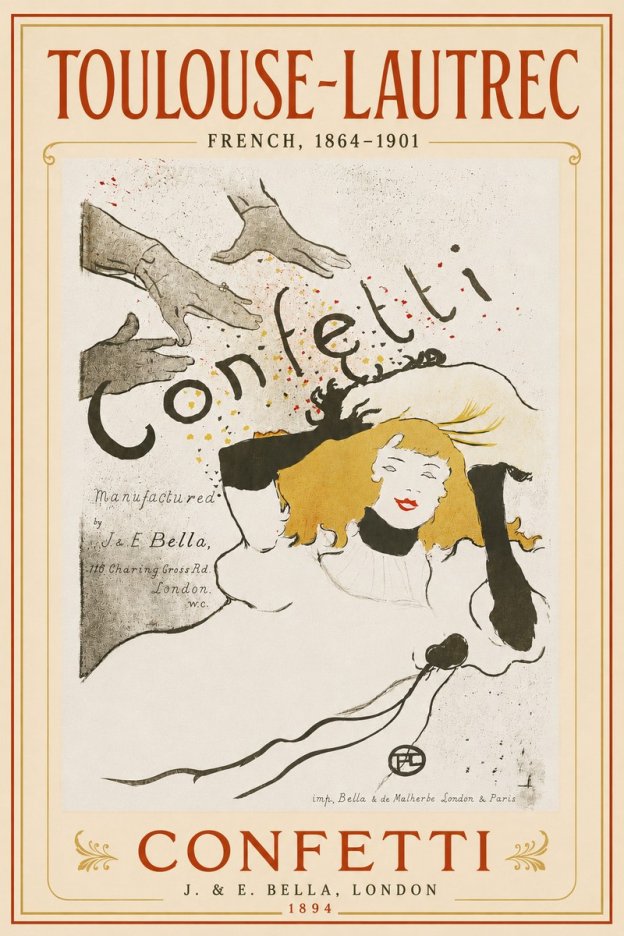Toulouse-Lautrec Confetti No5 - Póster
