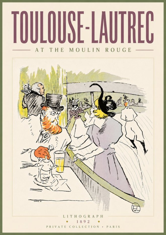 Toulouse-Lautrec At the Moulin Rouge XV No6 - Póster