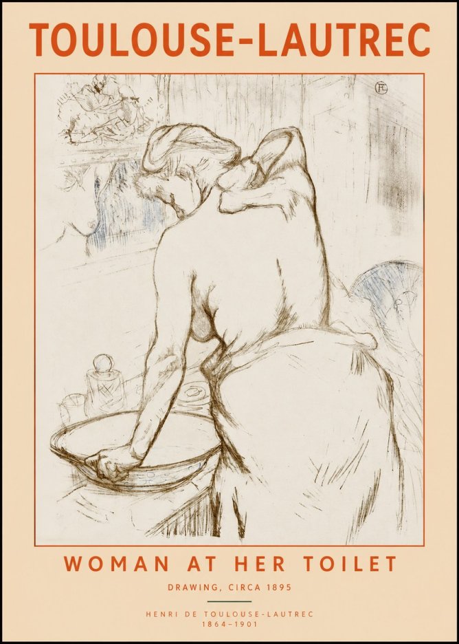 Toulouse-Lautrec Woman at Her Toilet No2 - Póster
