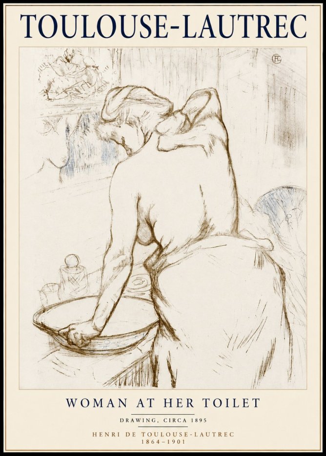 Toulouse-Lautrec Woman at Her Toilet No4 - Póster