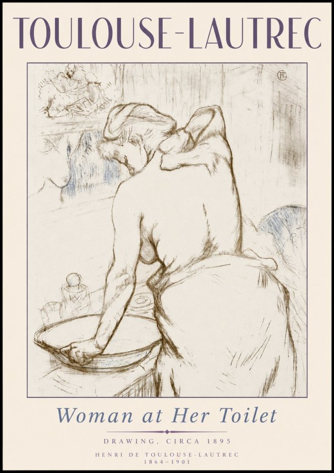 Toulouse-Lautrec Woman at Her Toilet No6 - Póster