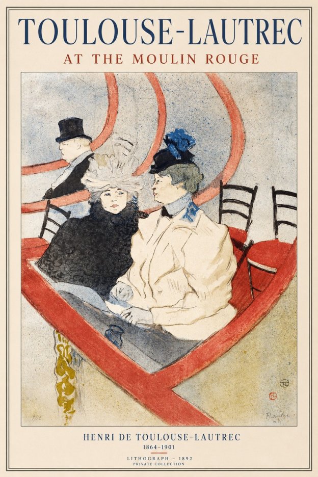 Toulouse-Lautrec At the Moulin Rouge XVI No1 - Póster