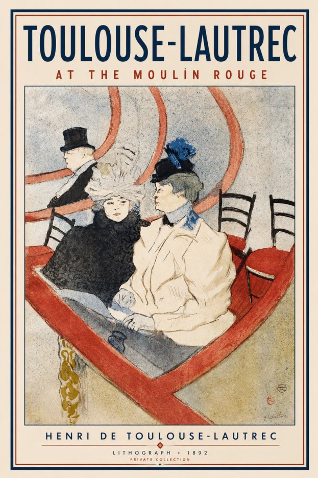 Toulouse-Lautrec At the Moulin Rouge XVI No3 - Póster