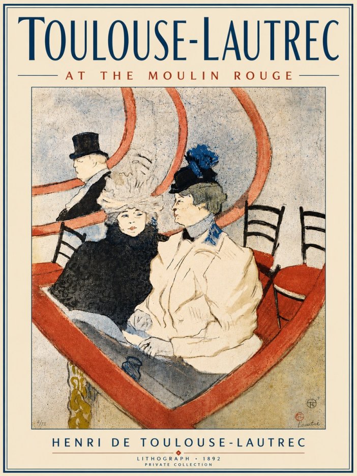Toulouse-Lautrec At the Moulin Rouge XVI No6 - Póster