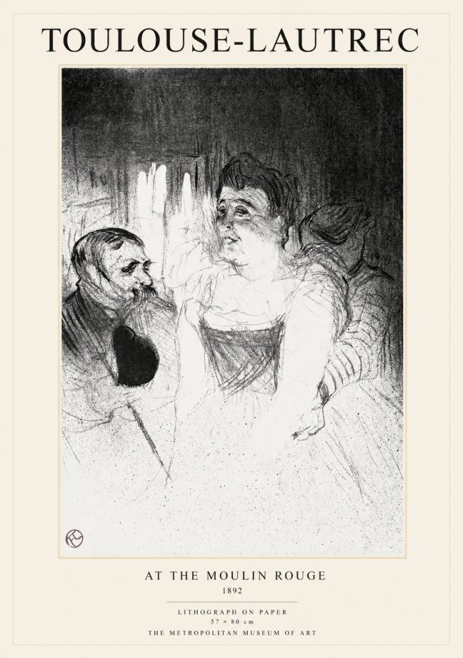 Toulouse-Lautrec At the Moulin Rouge XVII No1 - Póster