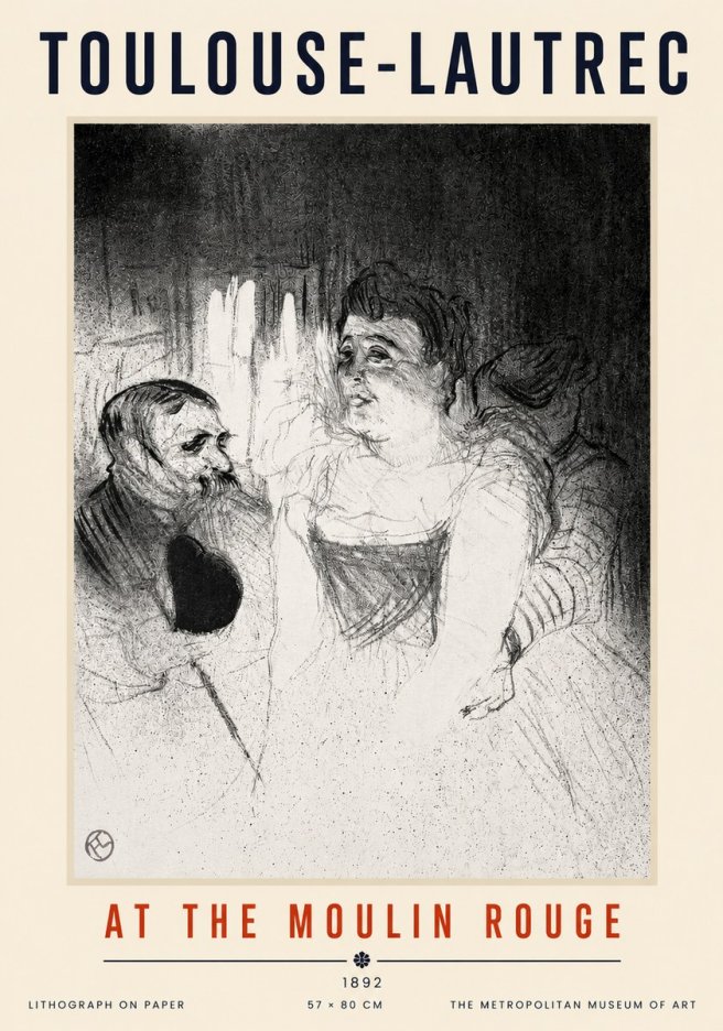 Toulouse-Lautrec At the Moulin Rouge XVII No3 - Póster