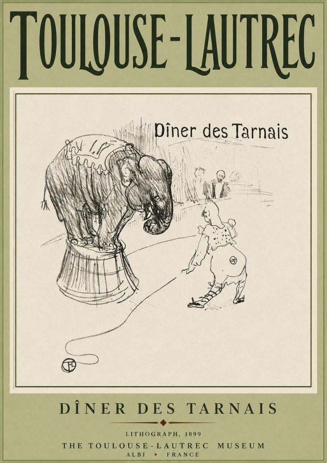 Toulouse-Lautrec Dîner Des Tarnais No3 - Póster
