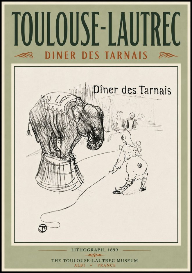 Toulouse-Lautrec Dîner Des Tarnais No5 - Póster