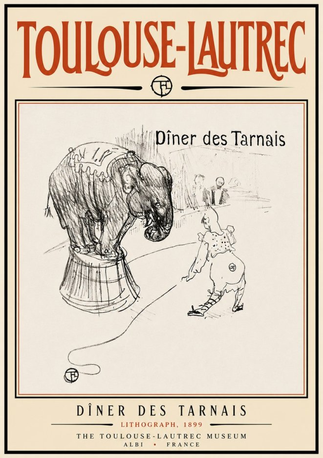 Toulouse-Lautrec Dîner Des Tarnais No6 - Póster