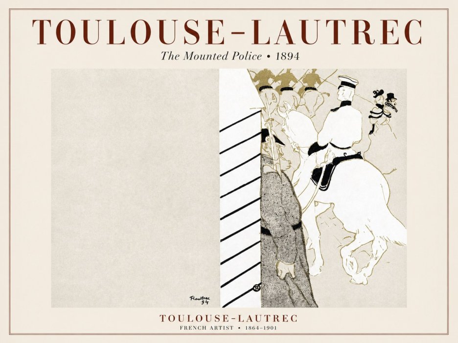 Toulouse-Lautrec The Mounted Police No1 - Póster