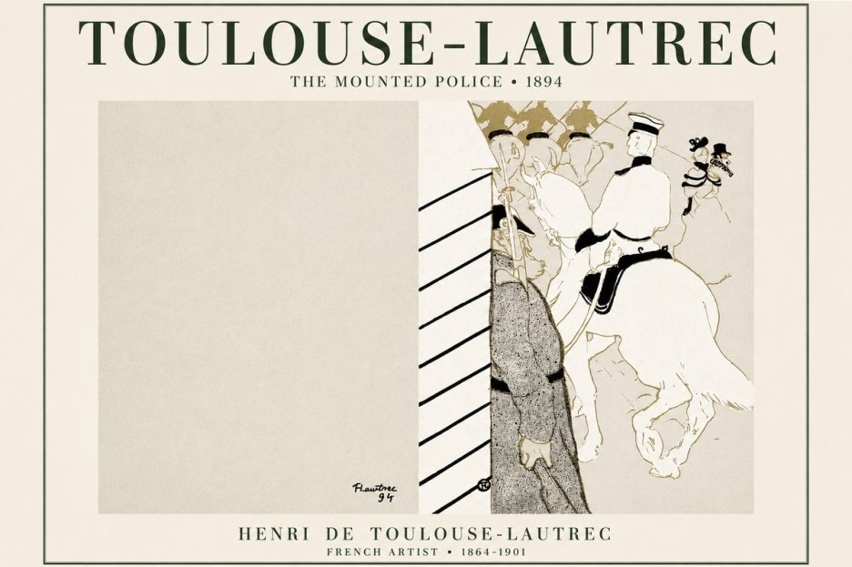 Toulouse-Lautrec The Mounted Police No3 - Póster