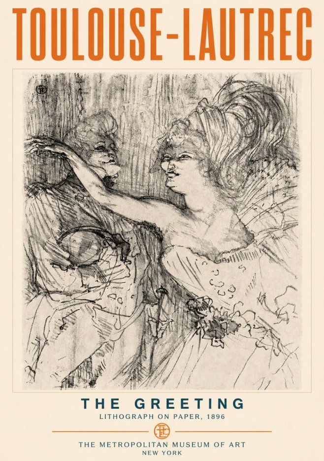 Toulouse-Lautrec The Greeting No4 - Póster