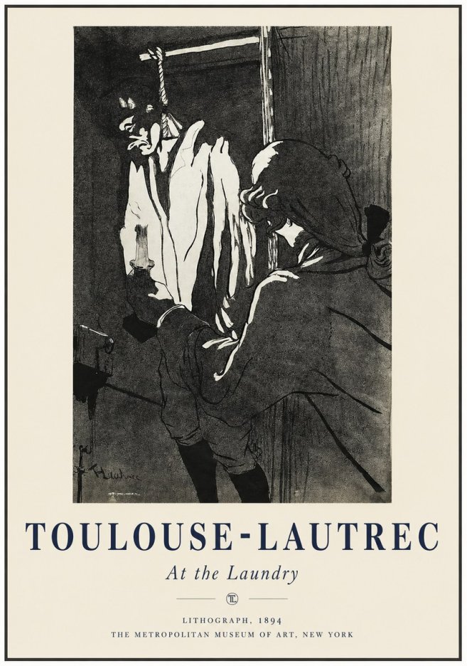 Toulouse-Lautrec At the Laundry No1 - Póster