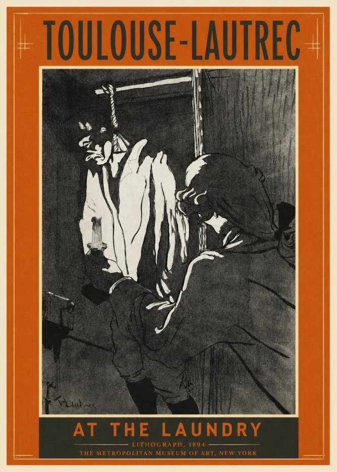 Toulouse-Lautrec At the Laundry No2 - Póster