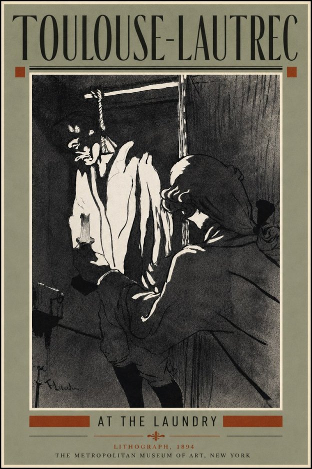 Toulouse-Lautrec At the Laundry No5 - Póster