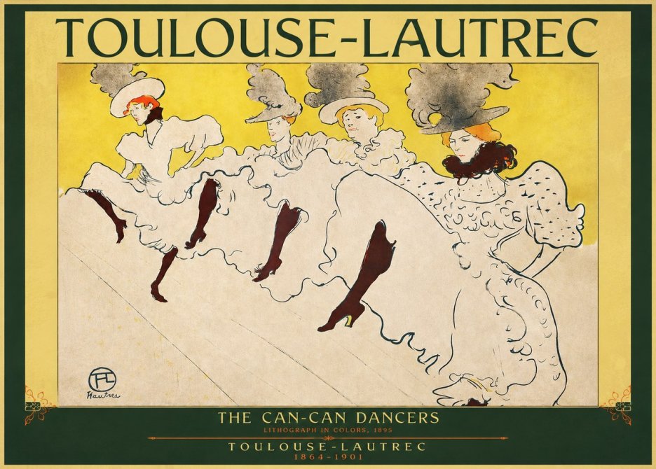 Toulouse-Lautrec The Can-can Dancers No2 - Póster