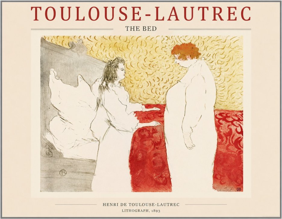 Toulouse-Lautrec The Bed No1 - Póster