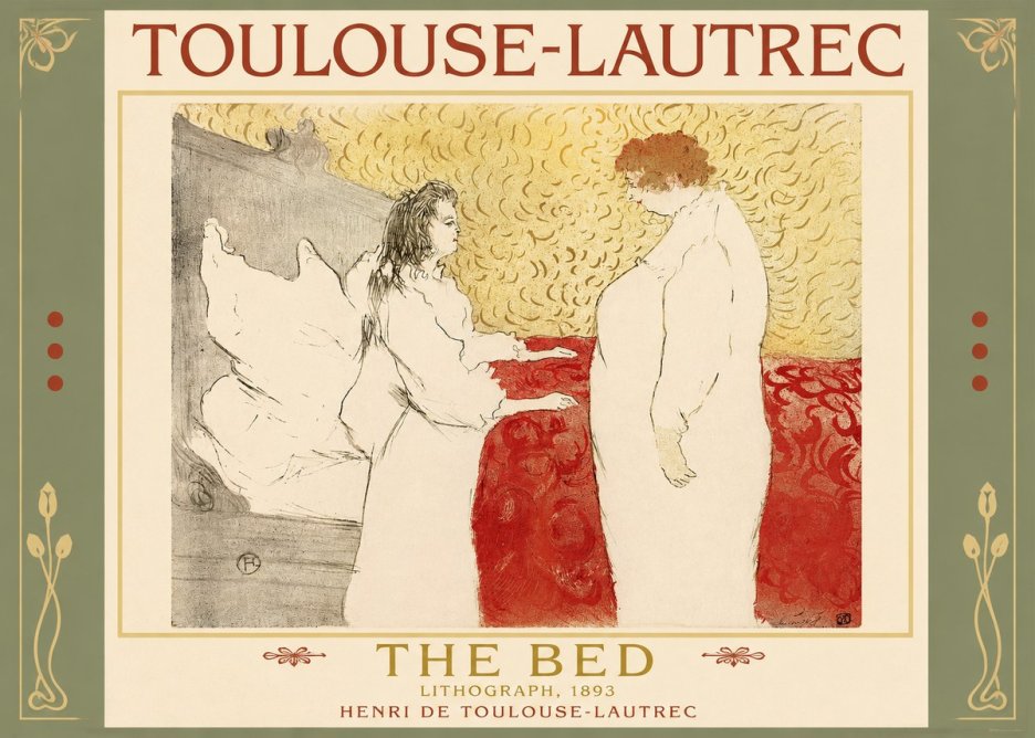Toulouse-Lautrec The Bed No2 - Póster