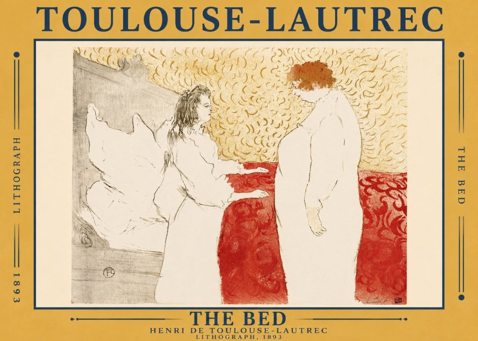 Toulouse-Lautrec The Bed No4 - Póster