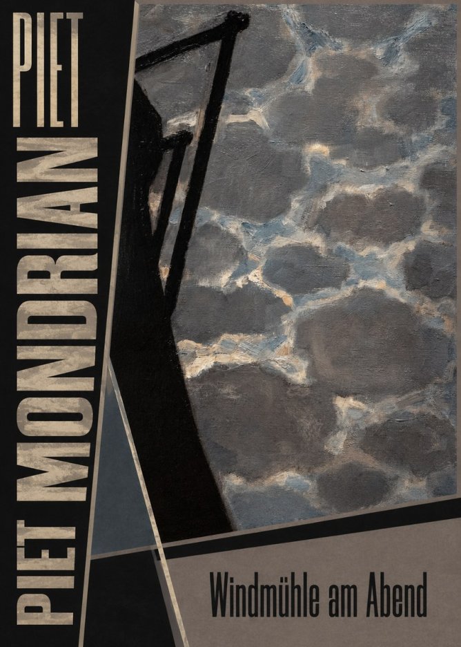 Piet Mondrian Windmühle Am Abend I No5 - Póster