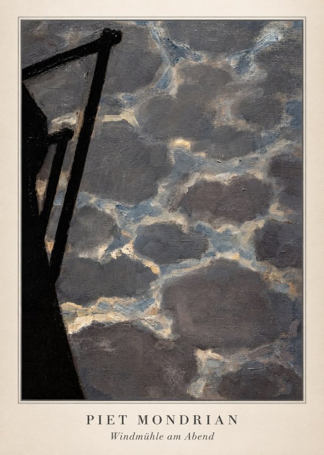 Piet Mondrian Windmühle Am Abend I No6 - Póster